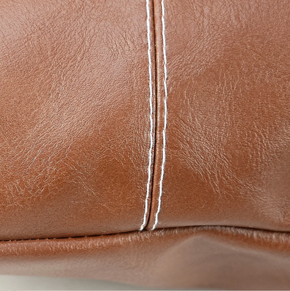 PU Leather Cushion Cover – Black or Brown, 3 Sizes